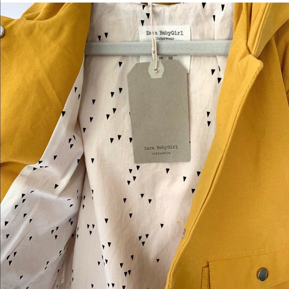 Zara Baby Girl Lightweight Hooded Coat - Picture 4 of 4